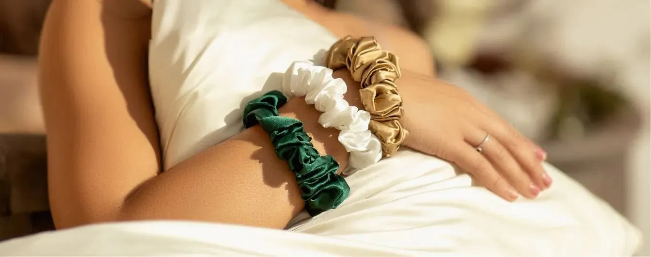 SilkSleek Pure Mulberry Silk Scrunchie Collection