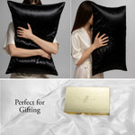 Black Silk Pillowcase - 22 Momme Pure Mulberry Silk Pillowcase UK