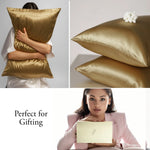 Gold Silk Pillowcase - 22 Momme Pure Mulberry Silk Pillowcase UK