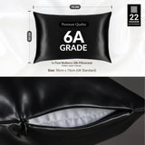 Black Silk Pillowcase - 22 Momme Pure Mulberry Silk Pillowcase UK