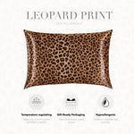 Leopard Print Silk Pillowcase