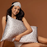 Leopard print silk pillowcase