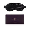 Black Silk Eye Mask - 22 Momme Pure Mulberry Silk Sleep Mask UK