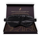 Black Silk Eye Mask - 22 Momme Pure Mulberry Silk Sleep Mask UK