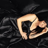 Black Silk Pillowcase - 22 Momme Pure Mulberry Silk Pillowcase UK