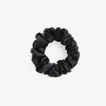 Black Silk Scrunchie Large - Pure Mulberry Silk Hair Tie UK