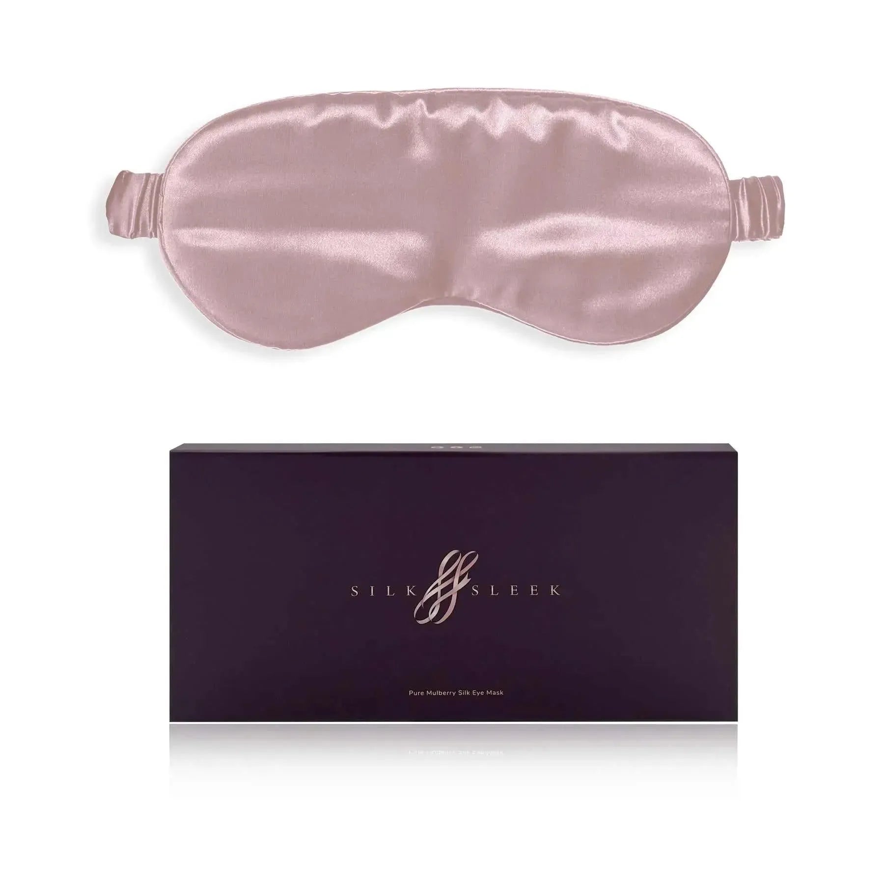 Blush Pink Silk Eye Mask - 22 Momme Pure Mulberry Silk Sleep Mask UK