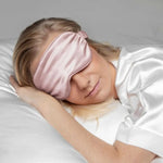 Blush Pink Silk Eye Mask - 22 Momme Pure Mulberry Silk Sleep Mask UK