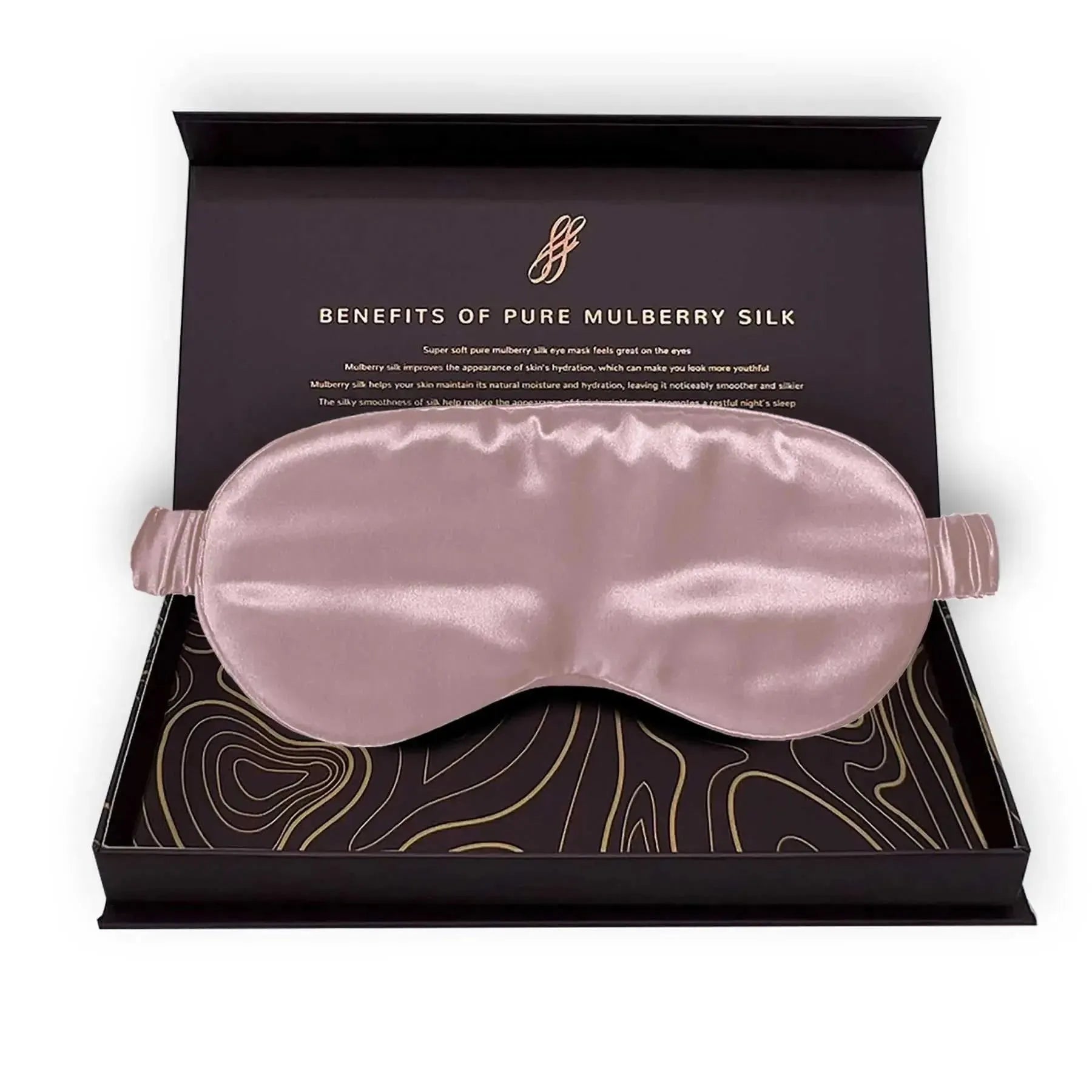 Blush Pink Silk Eye Mask - 22 Momme Pure Mulberry Silk Sleep Mask UK