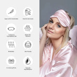 Blush Pink Silk Eye Mask - 22 Momme Pure Mulberry Silk Sleep Mask UK