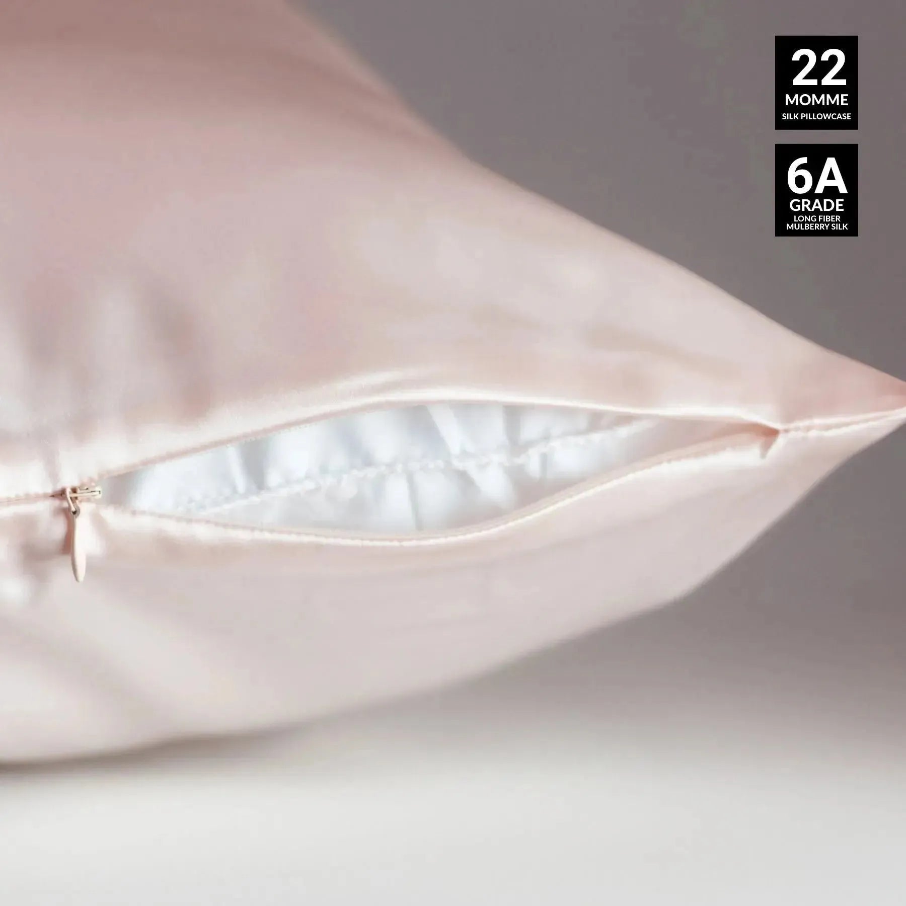 Blush Pink Silk Pillowcase - 22 Momme Pure Mulberry Silk Pillowcase UK