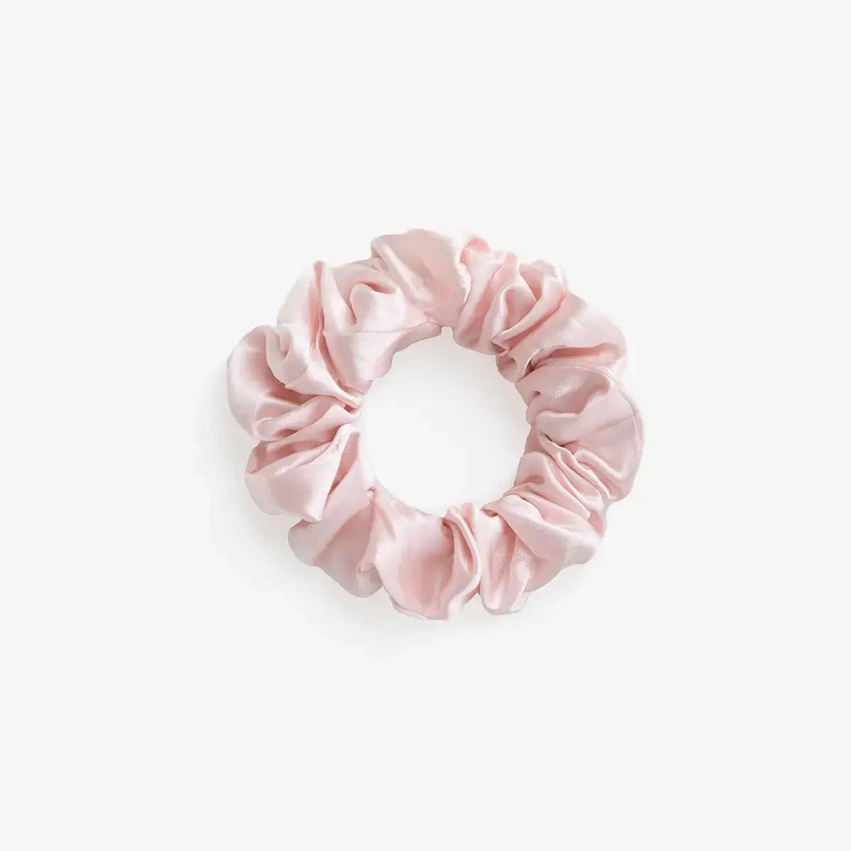 Blush Pink Silk Scrunchie Large - 22 Momme Pure Mulberry Silk Hair Tie UK