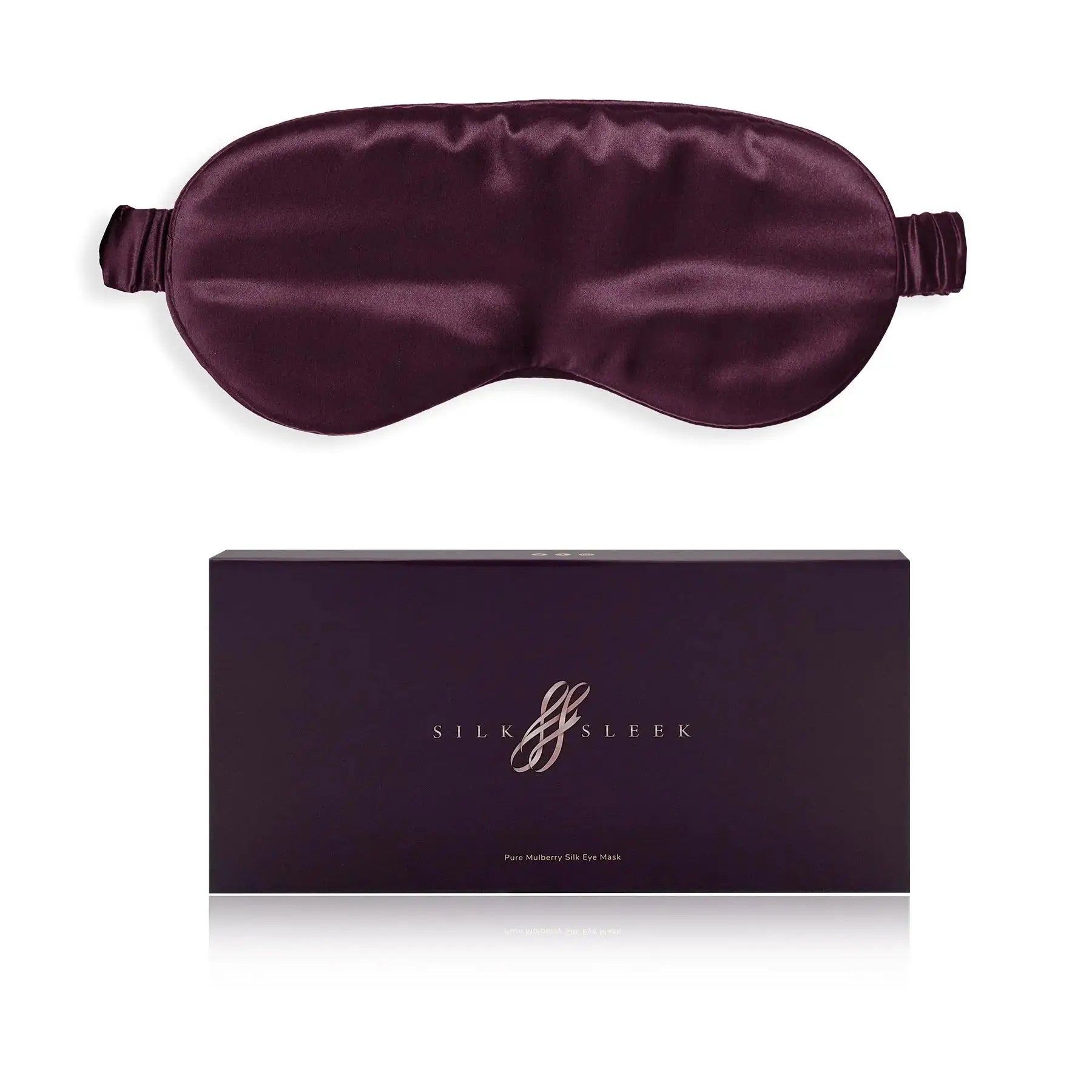 Burgundy Silk Eye Mask - 22 Momme Pure Mulberry Silk Sleep Mask UK