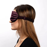 Burgundy Silk Eye Mask - 22 Momme Pure Mulberry Silk Sleep Mask UK