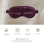 Burgundy Silk Eye Mask - 22 Momme Pure Mulberry Silk Sleep Mask UK
