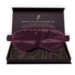 Burgundy Silk Eye Mask - 22 Momme Pure Mulberry Silk Sleep Mask UK