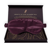 Burgundy Silk Eye Mask - 22 Momme Pure Mulberry Silk Sleep Mask UK