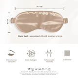 Champagne Silk Eye Mask - 22 Momme Pure Mulberry Silk Sleep Mask UK