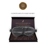 Charcoal Silk Eye Mask - 22 Momme Grade 6A Pure Mulberry Silk Sleep Mask UK