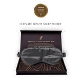 Charcoal Silk Eye Mask - 22 Momme Grade 6A Pure Mulberry Silk Sleep Mask UK