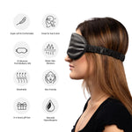 Charcoal Silk Eye Mask - 22 Momme Grade 6A Pure Mulberry Silk Sleep Mask UK