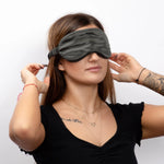 Charcoal Silk Eye Mask - 22 Momme Grade 6A Pure Mulberry Silk Sleep Mask UK