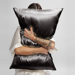 Charcoal Silk Pillowcase - 22 Momme Pure Mulberry Silk Pillowcase UK
