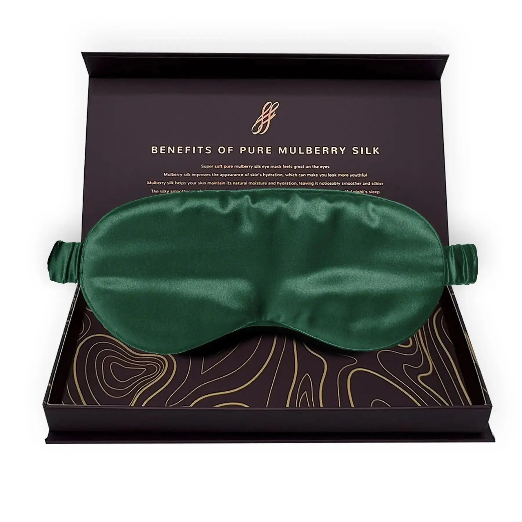 Emerald Silk Eye Mask - 22 Momme Pure Mulberry Silk Sleep Mask UK