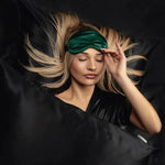 Emerald Silk Eye Mask - 22 Momme Pure Mulberry Silk Sleep Mask UK