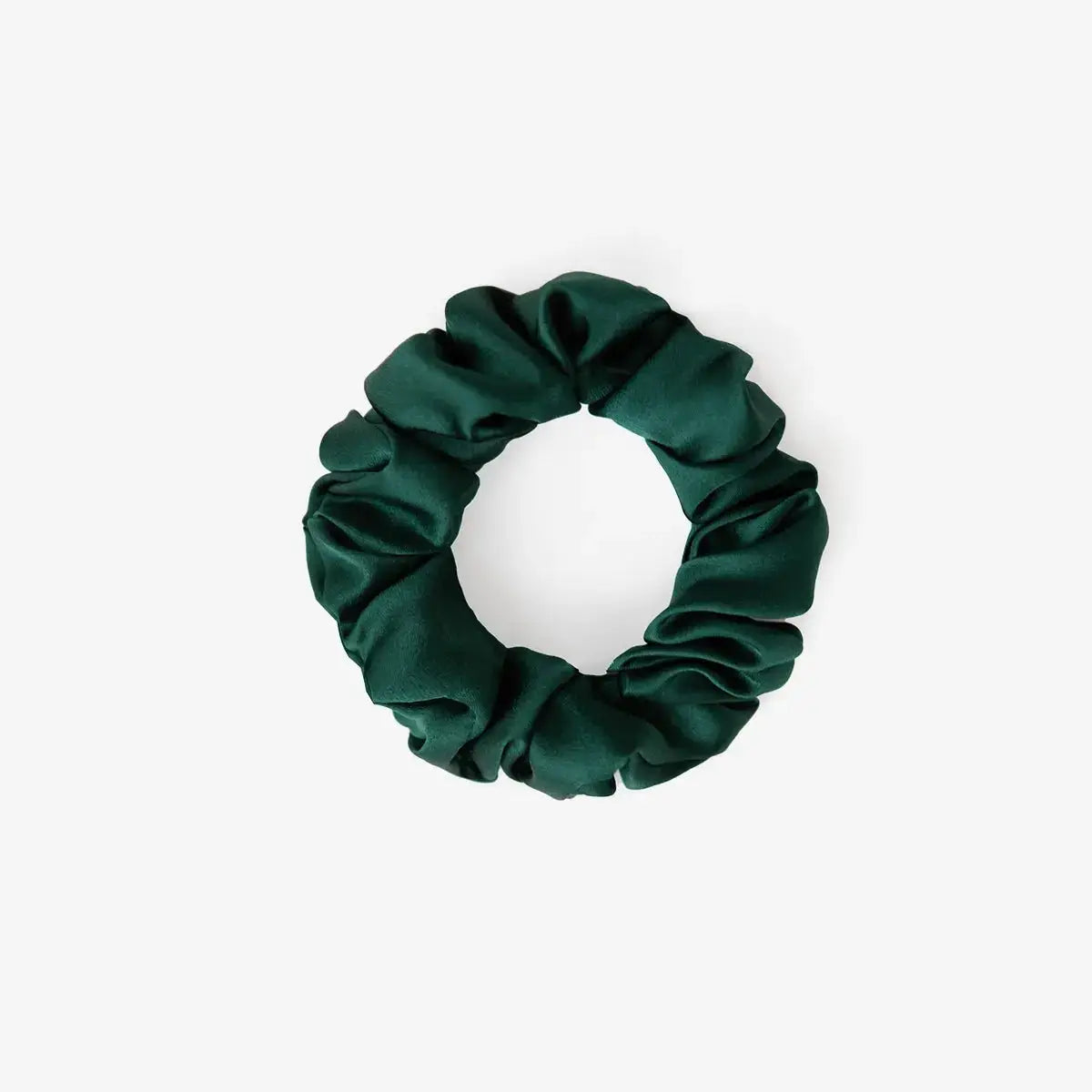 Emerald Silk Scrunchie Large - Pure Mulberry Silk Hair Tie UK