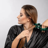 Emerald Silk Scrunchie Large - Pure Mulberry Silk Hair Tie UK