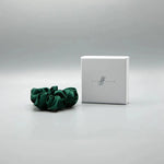 Emerald Silk Scrunchie Large - Pure Mulberry Silk Hair Tie UK
