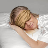 Gold Silk Eye Mask - 22 Momme Pure Mulberry Silk Sleep Mask UK