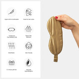 Gold Silk Eye Mask - 22 Momme Pure Mulberry Silk Sleep Mask UK
