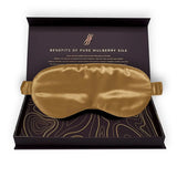 Gold Silk Eye Mask - 22 Momme Pure Mulberry Silk Sleep Mask UK