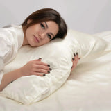 Ivory Silk Pillowcase - 22 Momme Pure Mulberry Silk Pillowcase UK