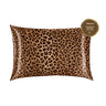 Classic brown leopard silk pillowcase in 22 Momme mulberry silk