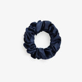Navy Blue Silk Scrunchie Large - Pure Mulberry Silk Hair Tie UK