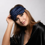 Navy Blue Silk Eye Mask - 22 Momme Pure Mulberry Silk Sleep Mask UK