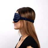 Navy Blue Silk Eye Mask - 22 Momme Pure Mulberry Silk Sleep Mask UK