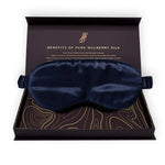 Navy Blue Silk Eye Mask - 22 Momme Pure Mulberry Silk Sleep Mask UK