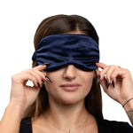 Navy Blue Silk Eye Mask - 22 Momme Pure Mulberry Silk Sleep Mask UK