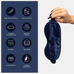 Navy Blue Silk Eye Mask - 22 Momme Pure Mulberry Silk Sleep Mask UK