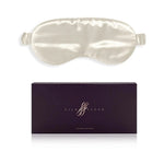Pearl White Silk Eye Mask - 22 Momme Pure Mulberry Silk Sleep Mask UK
