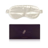 Pearl White Silk Eye Mask - 22 Momme Pure Mulberry Silk Sleep Mask UK