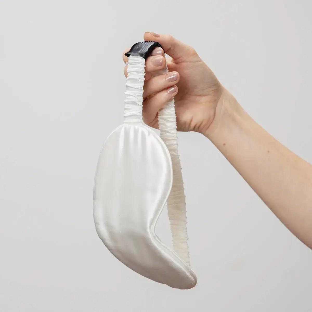 Pearl White Silk Eye Mask - 22 Momme Pure Mulberry Silk Sleep Mask UK