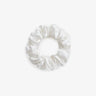 Pearl White Silk Scrunchie Large - Pure Mulberry Silk Hair Tie UK