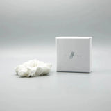 Pearl White Silk Scrunchie Large - Pure Mulberry Silk Hair Tie UK