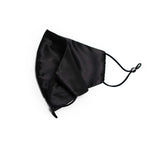 Pure Mulberry SILK Face Mask With Nose Wire - Black - SilkSleek