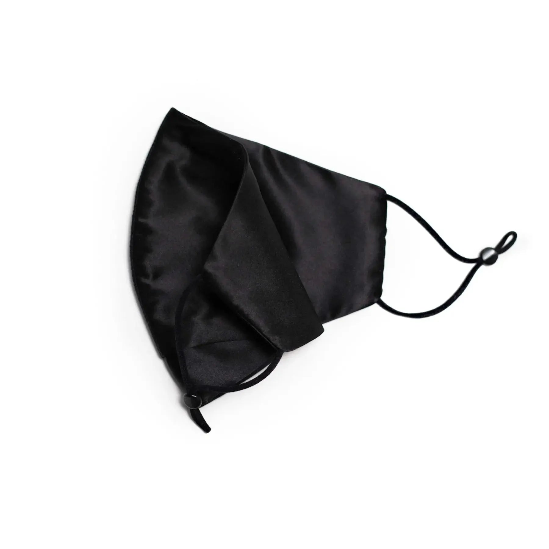 Pure Mulberry SILK Face Mask With Nose Wire - Black - SilkSleek